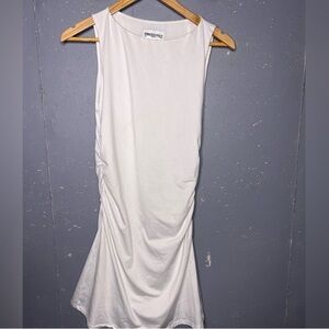 Princess Polly White Sleeveless Ruched Dress